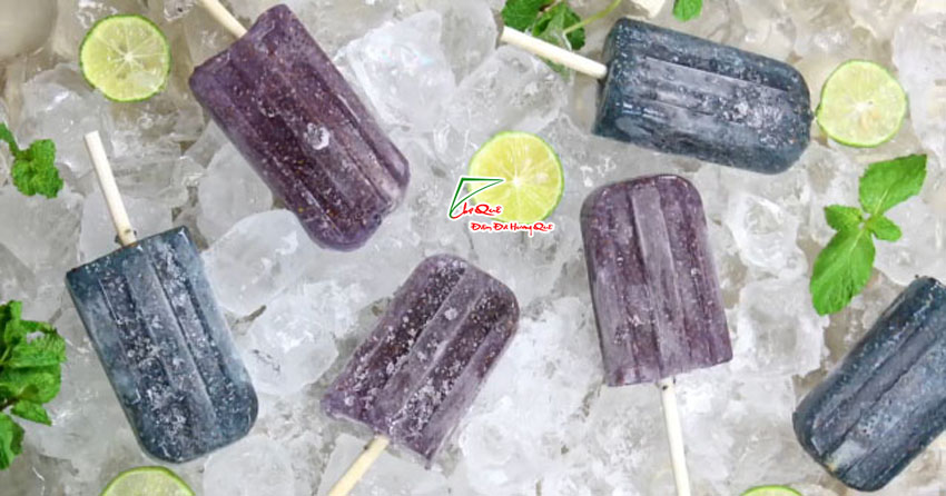 Kem hoa đậu biếc hạt chia